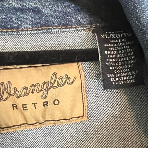 Wrangler Retro University Of Oklahoma OU Denim Trucker Jacket Women's Size XL - Picture 3 of 7